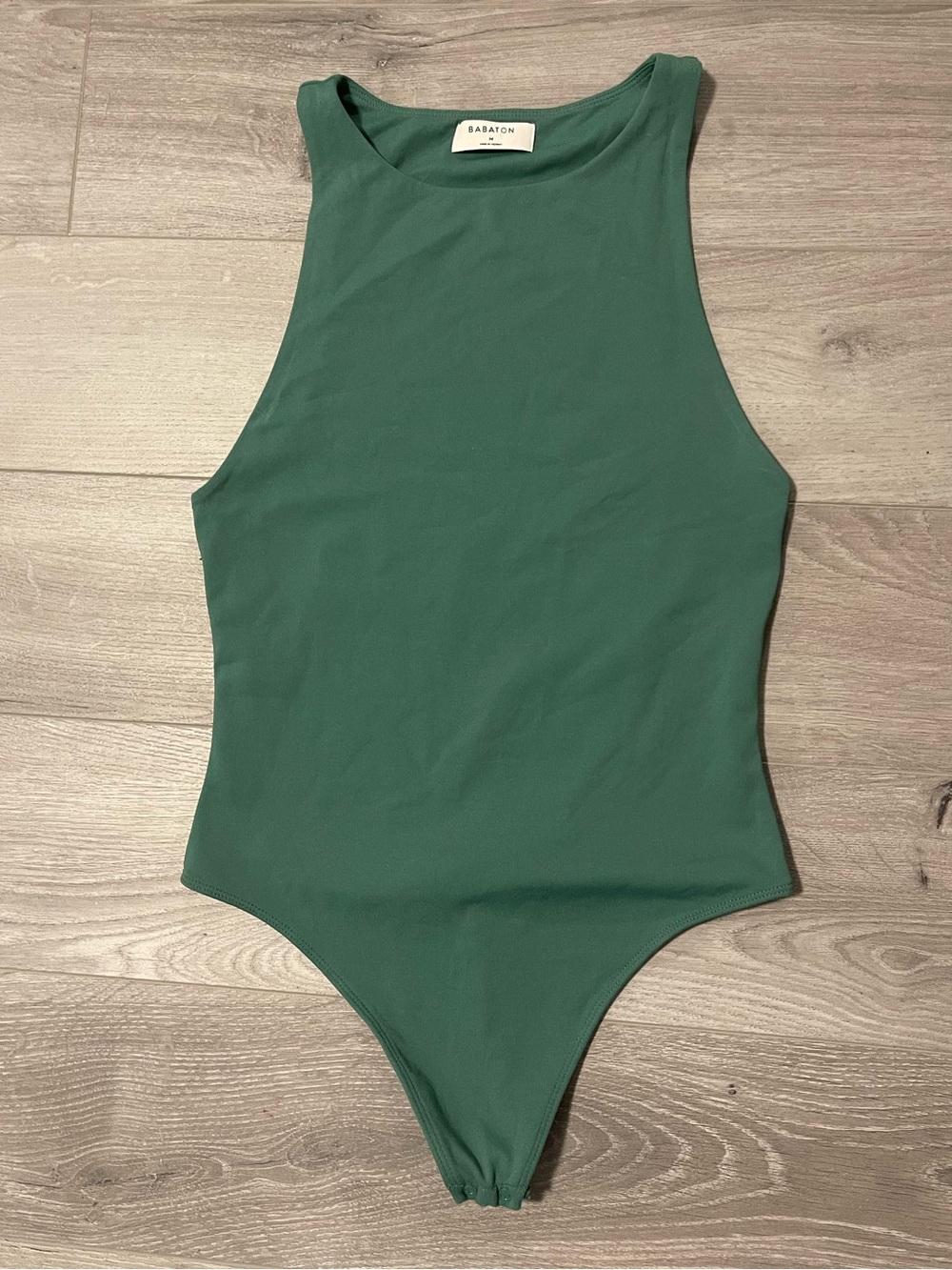 Aritzia Babaton Green Sleeveless Bodysuit Smooth Sculpt Neutral Thong Sculpting